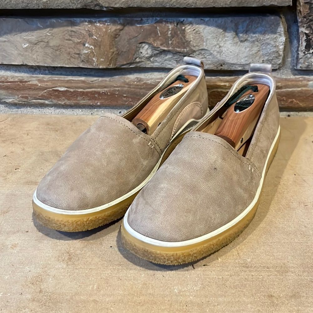 Ecco Crepe Tray Tan Leather Slip On Shoe
